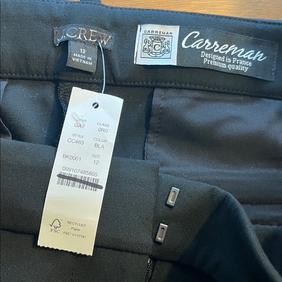 NWT J.Crew | Wide-leg trouser in four-season stretch | Black | Size 12 - Picture 6 of 13